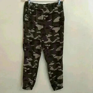 One by Chapter One Womens M Jogger Pants Army green Brown Tan drawstring Camo